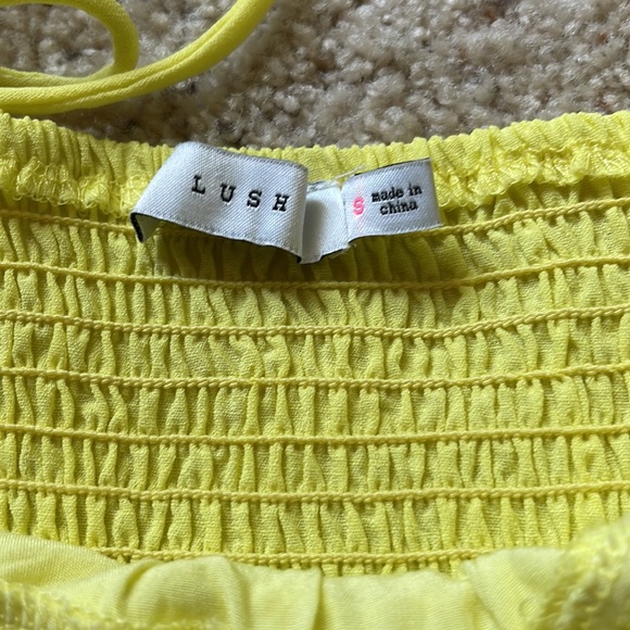 Bright Yellow Mini Dress- Lush brand/size small - Picture 4 of 7